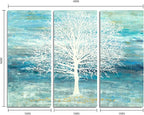 Yihui Arts Teal and Blue Canvas Wall Art - Image 2
