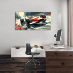 Abstract Race Car Wall Art Vintage Formula Racing Canvas Painting Car Posters - Image 4