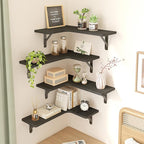 Fixwal Corner Shelves Wall Mounted Set of 5, Floating Shelves - Image 2