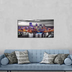 Pittsburgh Wall Art Living Room Decorations Black and White City Skyline - Image 4