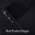 NICETOWN Black Velvet Curtains 84 inch Long - Image 7