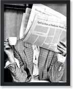 Poster Master Woman Reading Newspaper by PosterMaster