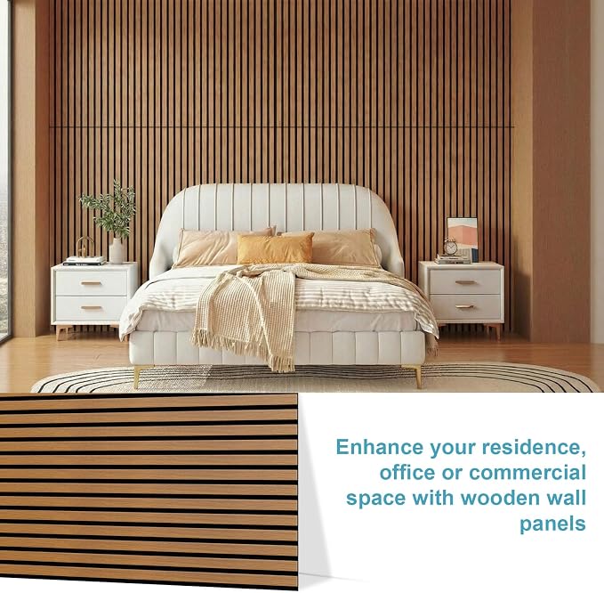 Wood Slat Acoustic Wall Panels-3D Fluted Sound Absorbing Panel - Image 3