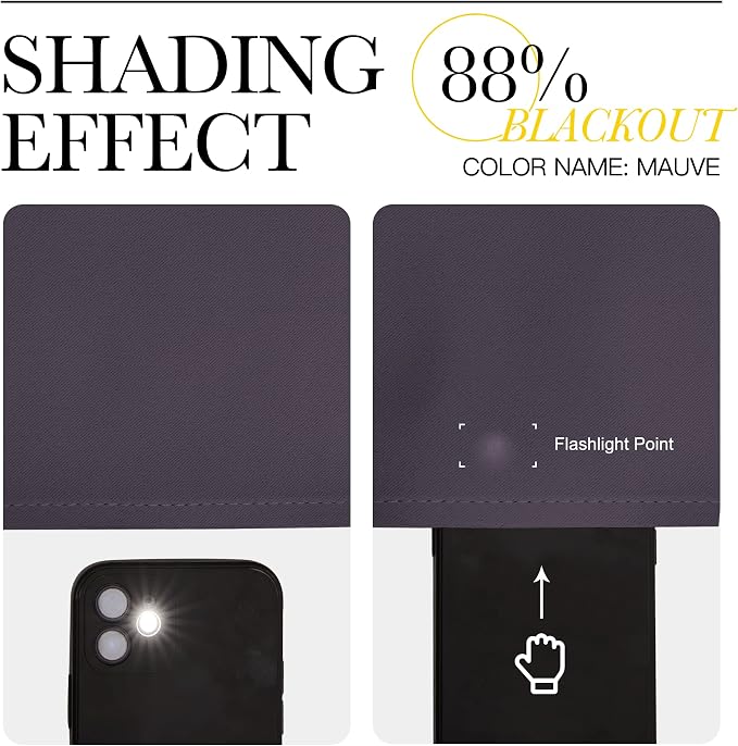 NICETOWN Greyish Purple Blackout Curtains 78 inches Length - Image 4