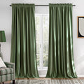 NICETOWN Sage Green Blackout Curtains 72 inches Long 2 Panels, Farmhouse and by NICETOWN