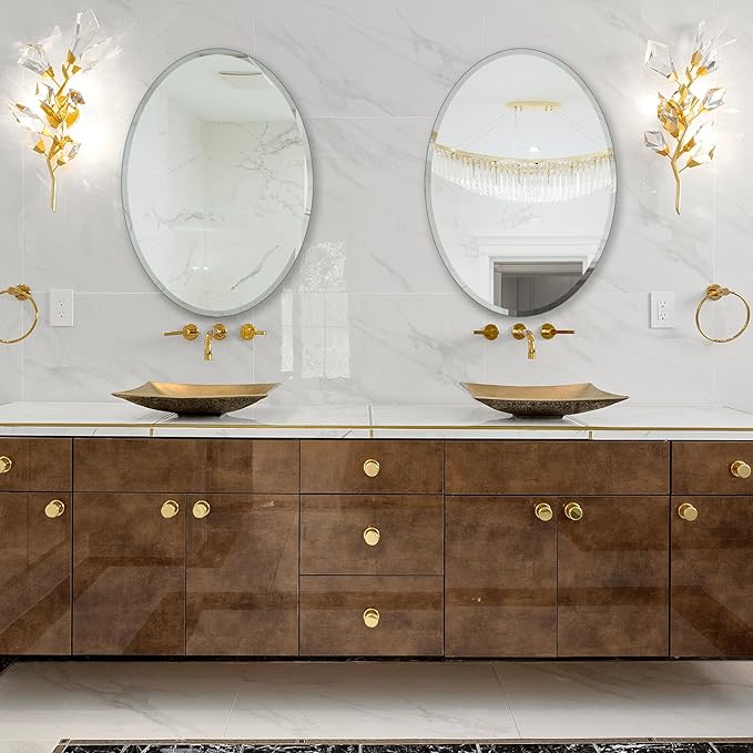 Frameless Oval Mirror, Bathroom Mirror - Image 6