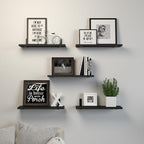 DOLLFIO Floating Shelves, 5 Sets Wall Shelves, Wood Floating Shelves - Image 6