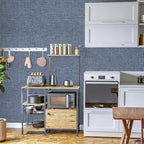 Blue Grasscloth Peel and Stick Wallpaper Textured Contact Paper 15.7in x - Image 8
