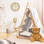 Foxtop 14 Inch Kids Wall Clock Silent Non-Ticking Battery Operated Colorful - Image 5