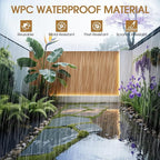 WPC Slat Wall Panels 16 Pack 48" x 6", Waterproof Fluted Wall Paneling - Image 2