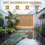 WPC Slat Wall Panels 8 Pack 96" x 8.2", Waterproof Fluted Wall Paneling - Image 3