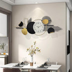 ERMOFAV Metal Wall Art, Abstract Modern Creative Geometric Round Art Decor 56" - Image 5
