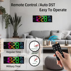 HAITANG 8 Colors Digital Wall Clock, 16.2" Large Digital Clock - Image 3