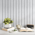 VEELIKE Light Grey Wood Wall Panels Peel and Stick Wood Slat Wall Panel - Image 7