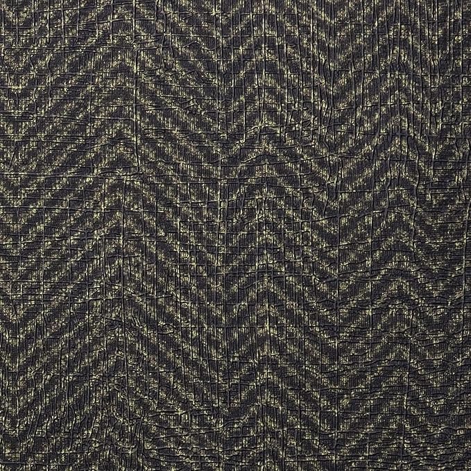 FunStick 15.8"x240" Black and Gold Grasscloth Wallpaper Self Adhesive Fabric - Image 8