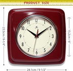 Infinity Instruments Square Silent Retro 9 inch Mid Century Modern Kitchen - Image 4