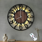 20'' Silent Wall Clock with Adjustable Night Light, Glow in The Dark Decorative by Casaformia