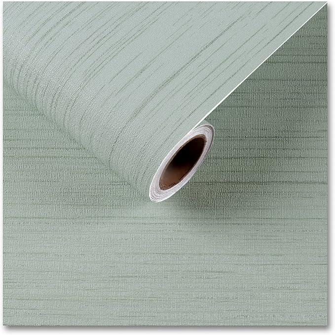 CRE8TIVE Mint Green Grasscloth Peel and Stick Wallpaper Faux Grasscloth Contact by CRE8TIVE