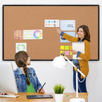 Extra Large Cork Bulletin Board 96" X 48", Wall Mounted Notice Pin Board - Image 2