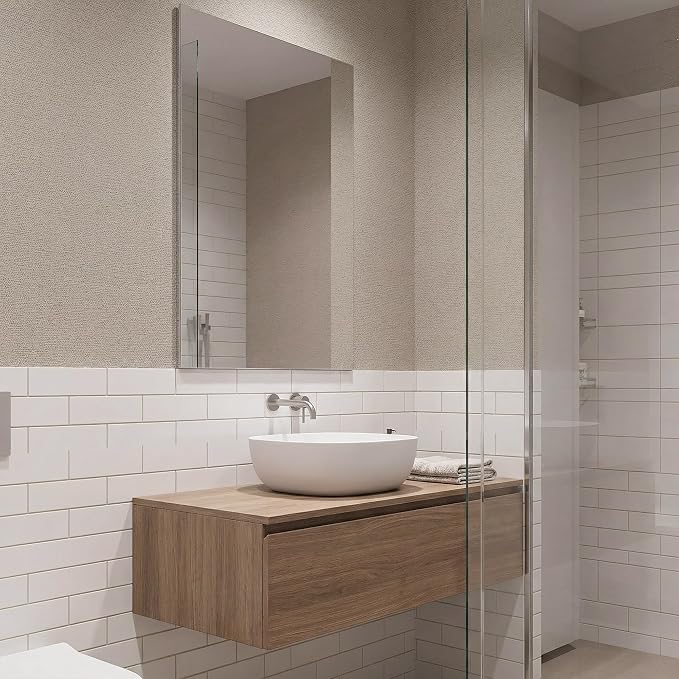 WADILE Grasscloth Peel and Stick Wallpaper 23.6in x 236in, Textured Contact - Image 6