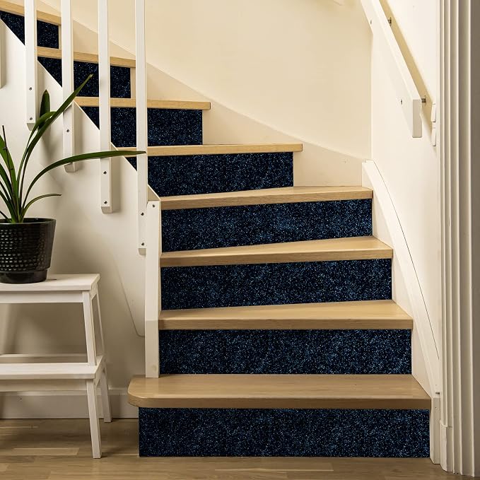 CRE8TIVE Black Blue Wallpaper Border Black Glitter Wallpaper Stick and Peel - Image 4