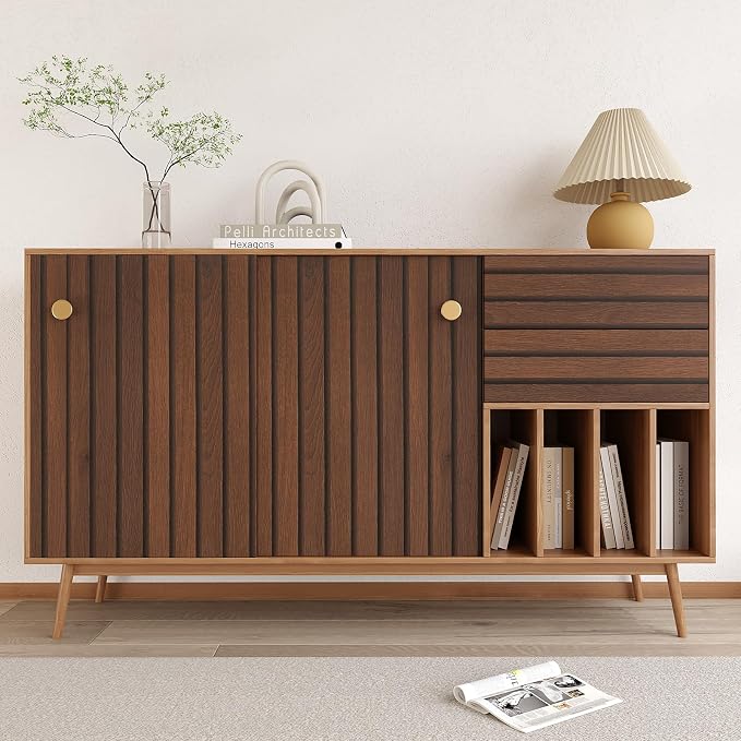 VEELIKE Walnut Wood Slat Peel and Stick Wallpaper Wood Contact Paper - Image 6