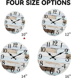 KECYET Wall Clock Battery Operated 10 Inch Silent Non-Ticking Coastal Country - Image 2