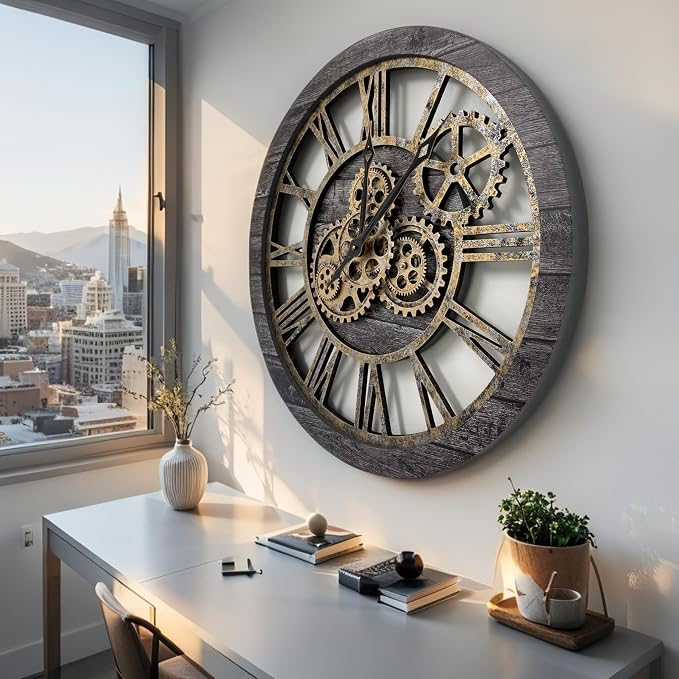 ImprovingLife The Gears Clock The Original Real Moving Gear Wall Clock Vintage - Image 2