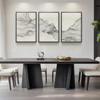 Large Framed Black and Beige Neutral Abstract Wall Art - Image 7