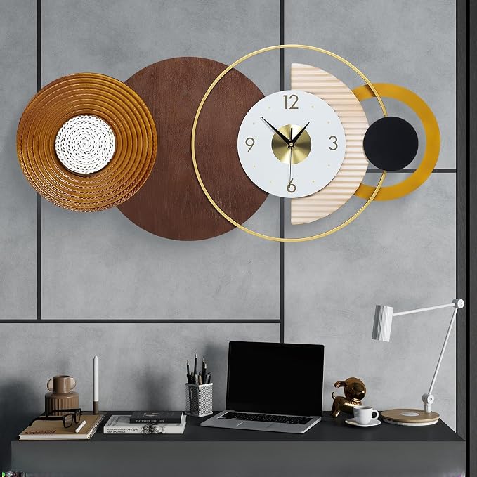 47.2x22.8 inch Large Mid Century Wall Clock by Wecreatemoderndesign