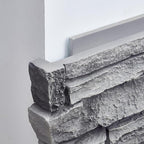 Fogstone Left-Hand Corner Panel Artisan Hand Painted 90-Degree Faux Stone Edging - Image 3