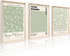 HesenDot Framed Matisse Sage Green Wall Art, William Morris Canvas Wall Decor - Image 3