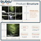 BUBOS 6 Pack Self-Adhesive Acoustic Wall Panels, 70.8" x 47.2" Sound Panels - Image 2