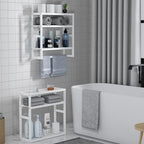 Towel Rack Bathroom Storage Shelves Over The Toilet - Image 3