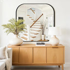 Bathroom Mirror for Wall, HD Reflection Shatterproof Square Mirror for Living - Image 7