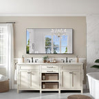 KOCUUY Bathroom Mirror, 30x55 Inch Large Black Mirrors - Image 5