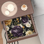 Floral Black Vintage Wallpaper Peel and Stick Dark Purple Beige Peony Contact - Image 3