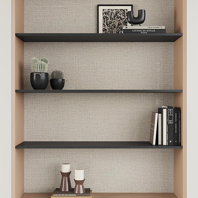 VEELIKE Beige Grasscloth Wallpaper Textured Peel and Stick Grass Cloth Wallpaper - Image 7