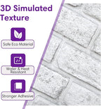 3D Faux Brick Wall Panels Peel and Stick, Small Brick-Look Textured Wall Sticker - Image 7
