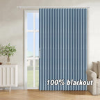 AJAZZ Blackout Accordion Door Curtain 98"x78" Blue - Image 9