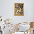 Wood Framed Canvas Wall Art, Vintage Girl - Image 8