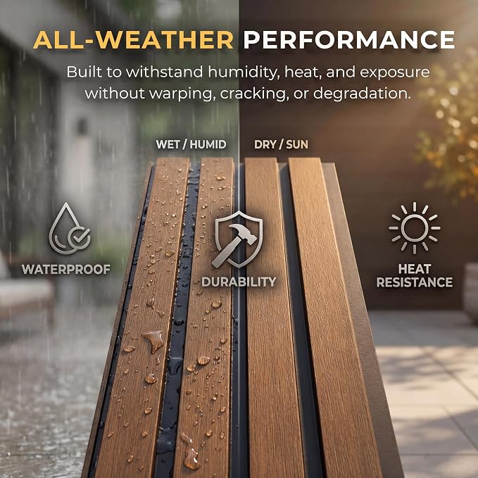From Plain to Beautiful in Hours WPC Exterior Wall Slat Panels Waterproof - Image 3
