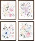 Bouquet Set Art Print Framed Walnut 16x20 by HausandHuesArtPrints