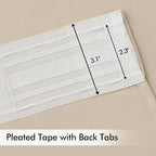MIULEE Cream Beige Back Tab Light Blocking Curtains 80 Inch Length 2 Panels Set - Image 4