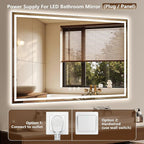 55x36 Inch LED Lighted Bathroom Mirror - Image 6