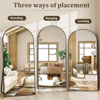 XRAMFY 86"x40" Arched Full Length Mirror Floor Mirrors - Image 7