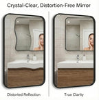 30x48 Inch Oversized Matte Black Bathroom Vanity Mirrors | Flush Mount Deep Set - Image 5
