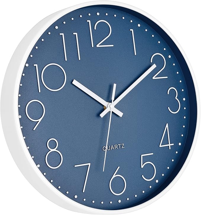 Foxtop 14 Inch Wall Clock Silent Non-Ticking Battery Operated Round Quartz - Image 6