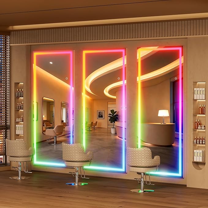 Hasipu 79"x35" LED RGB Bluetooth Full Length Mirror - Image 2