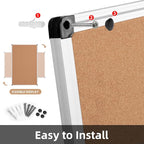 Extra Large Cork Bulletin Board 60" X 36", Wall Mounted Notice Pin Board - Image 7